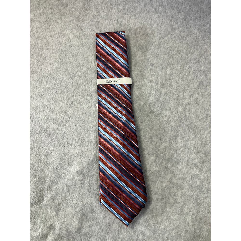 NEW Perry Ellis Portfolio Holdren Stripe Tie - New With Tags